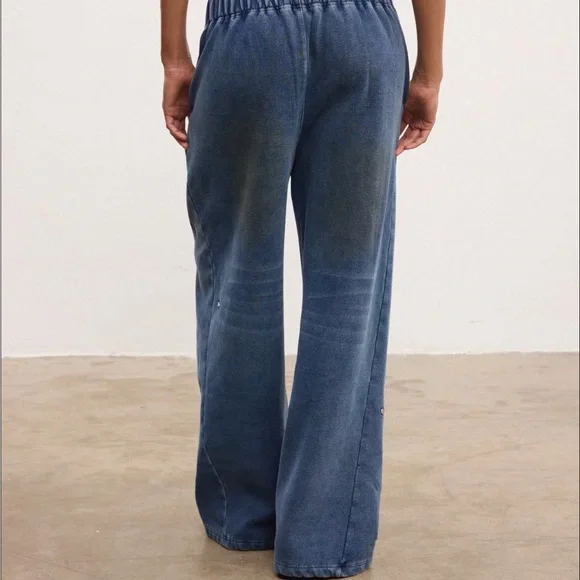 Blue Wide-Leg Jeans